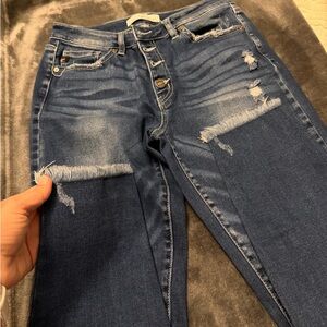 KanCan High Rise Blue Distressed Jeans